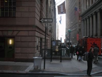 West Side of Wall Street Marker image. Click for full size.