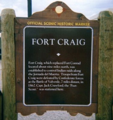 Fort Craig Marker image. Click for full size.