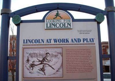 Top Section - Lincoln at Work and Play Marker. Click for full size. Top Section - Lincoln at Work and Play Marker image. Click for full size.