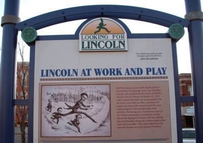 Top Section - Lincoln at Work and Play Marker image. Click for full size.