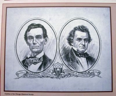 Close-up Photo - 'Lincoln & Douglas' Illustration. Click for full size. Close-up Photo - 'Lincoln & Douglas' Illustration image. Click for full size.