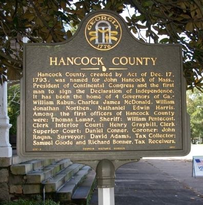Hancock County Marker image. Click for full size.