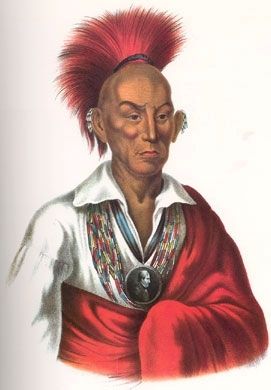 Makataimeshekiakiah, or Black Hawk. Click for full size. Makataimeshekiakiah, or Black Hawk image. Click for full size.