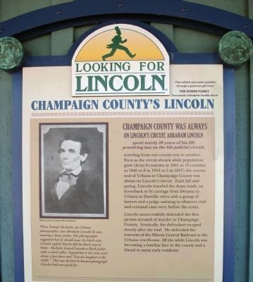 Top Section - - Champaign County's Lincoln Marker. Click for full size. Top Section - - Champaign County's Lincoln Marker image. Click for full size.