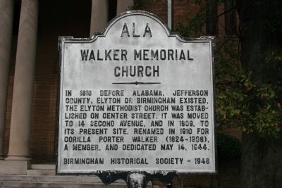 Walker Memorial Church Marker image. Click for full size.