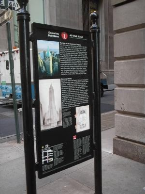 40 Wall Street Marker image. Click for full size.