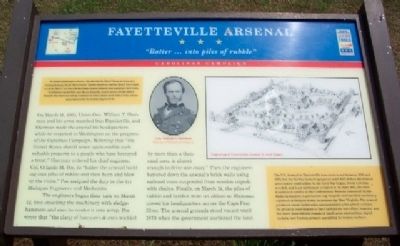 Fayetteville Arsenal Marker. Click for full size. Fayetteville Arsenal Marker image. Click for full size.