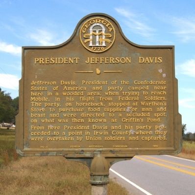 President Jefferson Davis Marker image. Click for full size.