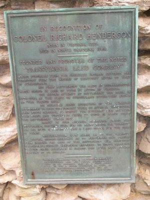 Colonel Richard Henderson Marker. Click for full size. Colonel Richard Henderson Marker image. Click for full size.