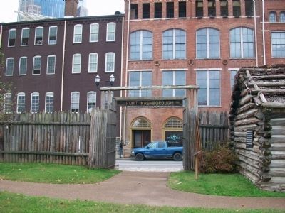 Entrance to Fort Nashborough. Click for full size. Entrance to Fort Nashborough image. Click for full size.