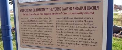 Middle Section - - Lincoln's Mahomet / Marker. Click for full size. Middle Section - - Lincoln's Mahomet / Marker image. Click for full size.