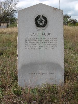 Site of Camp Wood Marker. Click for full size. Site of Camp Wood Marker image. Click for full size.