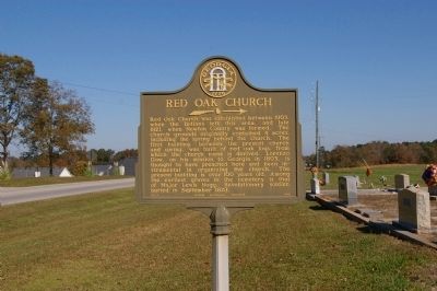Red Oak Church Marker image. Click for full size.
