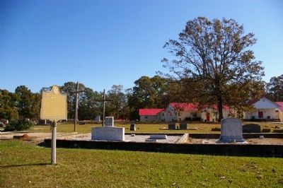 Red Oak Church Marker, Cemetery, and Church image. Click for full size.