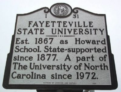 Fayetteville State University Marker image. Click for full size.