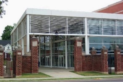 J. W. Seabrook Auditorium & Alumni Gates. Click for full size. J. W. Seabrook Auditorium & Alumni Gates image. Click for full size.