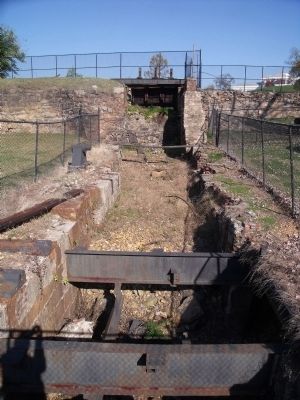 Spike Mill raceway from the canal. Click for full size. Spike Mill raceway from the canal image. Click for full size.