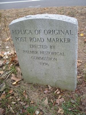 Boston Post Road Marker (Reverse Side) image. Click for full size.