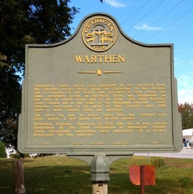 Warthen Marker. Click for full size. Warthen Marker image. Click for full size.