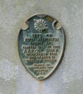 Site of First Washington County Jail Marker. Click for full size. Site of First Washington County Jail Marker image. Click for full size.