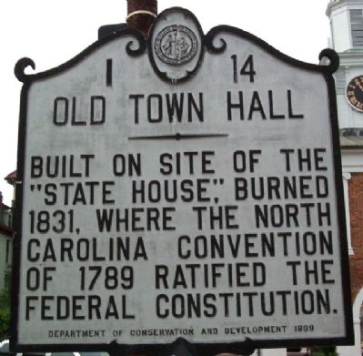 Old Town Hall Marker. Click for full size. Old Town Hall Marker image. Click for full size.