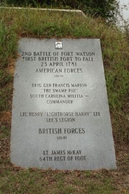 2nd Battle of Fort Watson Marker. Click for full size. 2nd Battle of Fort Watson Marker image. Click for full size.