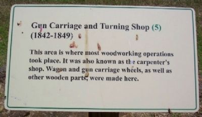 Gun Carriage and Turning Shop (1842 - 1849) Marker image. Click for full size.