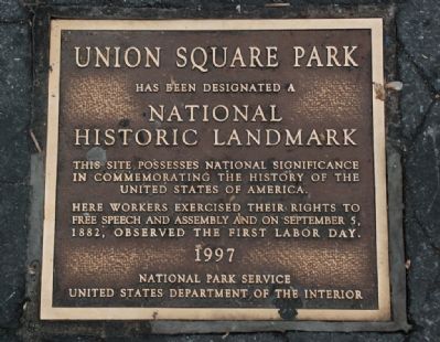 Union Square Park Marker image. Click for full size.