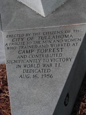 Camp Forrest Monument Marker image. Click for full size.
