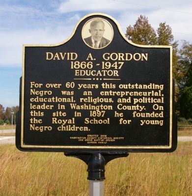 David A. Gordon Marker. Click for full size. David A. Gordon Marker image. Click for full size.