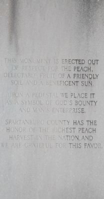 Peach Monument Marker. Click for full size. Peach Monument Marker image. Click for full size.