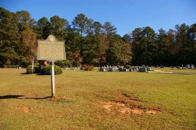 Hebron Baptist Church Marker and Cemetery image. Click for full size.