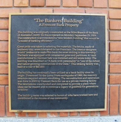“The Bankers Building” Marker. Click for full size. “The Bankers Building” Marker image. Click for full size.