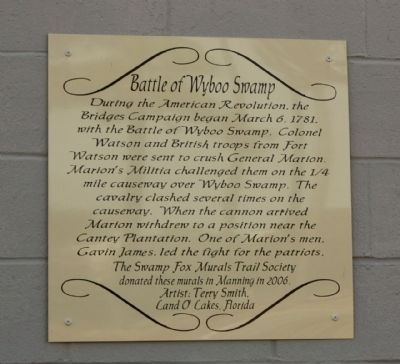 Battle of Wyboo Swamp Marker image. Click for full size.