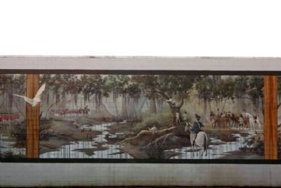 Battle of Wyboo Swamp Mural center panel image. Click for full size.