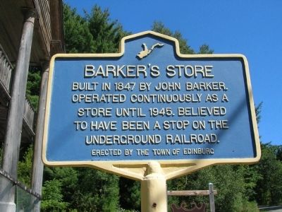 Barker's Store Marker - Edinburg, NY image. Click for full size.