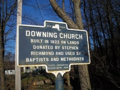 Downing Church Marker. Click for full size. Downing Church Marker image. Click for full size.