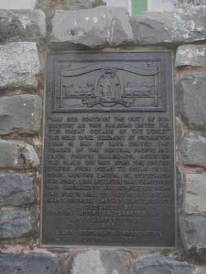 Completion of the Transcontinental Railroad Marker image. Click for full size.