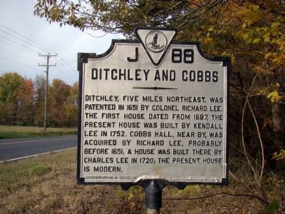 Ditchley and Cobbs Marker image. Click for full size.