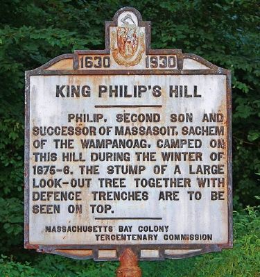 King Philip Hill Marker. Click for full size. King Philip Hill Marker image. Click for full size.