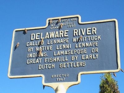 Delaware River Marker. Click for full size. Delaware River Marker image. Click for full size.
