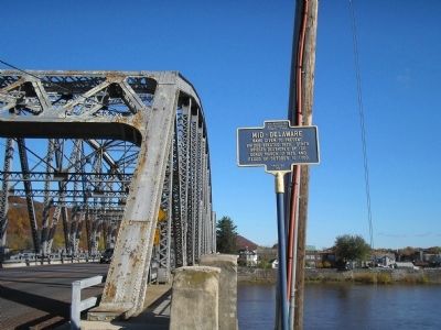 Marker on the Delaware River image. Click for full size.