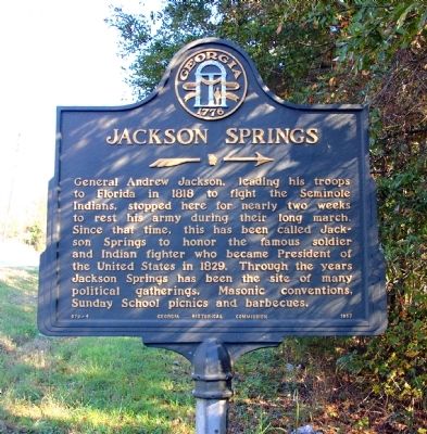 Jackson Springs Marker image. Click for full size.