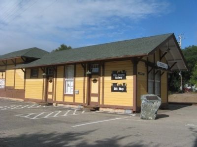 Niles Canyon Railway Depot in Sunol and the Marker. Click for full size. Niles Canyon Railway Depot in Sunol and the Marker image. Click for full size.