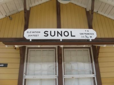 Sunol Depot Sign image. Click for full size.