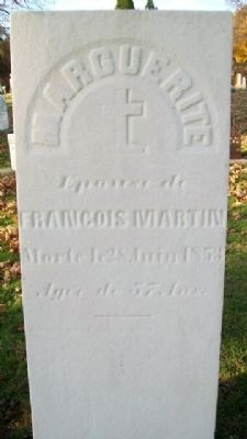 Marguerite Martin Grave Marker in French image. Click for full size.