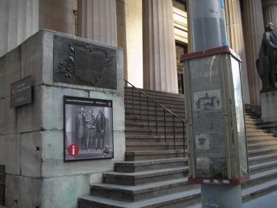 Marker at Federal Hall. Click for full size. Marker at Federal Hall image. Click for full size.