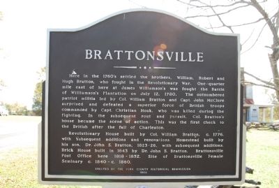 Brattonsville Marker. Click for full size. Brattonsville Marker image. Click for full size.