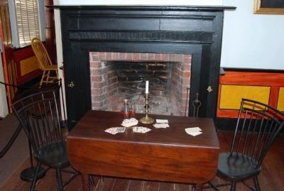The parlor fireplace in the Homestead image. Click for full size.