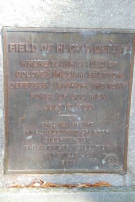 Field of Huck's Defeat Marker. Click for full size. Field of Huck's Defeat Marker image. Click for full size.